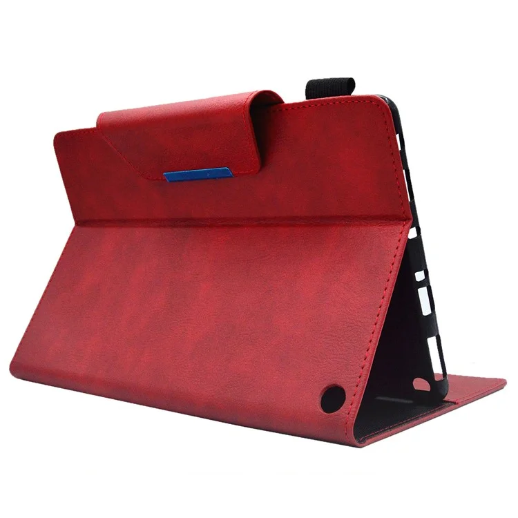 Pour Amazon Fire HD 8 (2020) / (2022) / 8 Plus (2022) / (2020) Étui en cuir pour tablette Portefeuille Stand Slim Étui pour tablette - Rouge