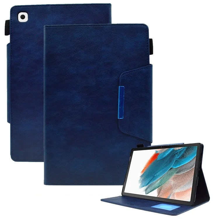 For Samsung Galaxy Tab A8 10.5 (2021) X200 X205 / (2022) Tablet Stand Case PU Leather Wallet Slim Tablet Cover - Blue
