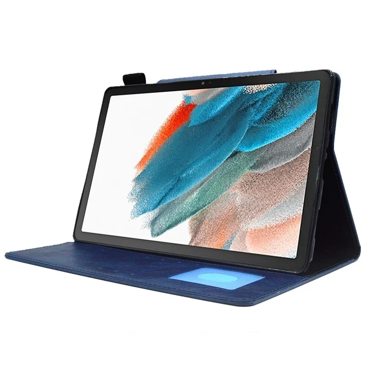 For Samsung Galaxy Tab A8 10.5 (2021) X200 X205 / (2022) Tablet Stand Case PU Leather Wallet Slim Tablet Cover - Blue