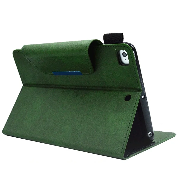 Para iPad Mini / Mini 2 / 3 / 4 / (2019) 7.9 polegadas Carteira Stand Tablet Case Auto Wake / Sleep Leather Slim Tablet Cover - Verde