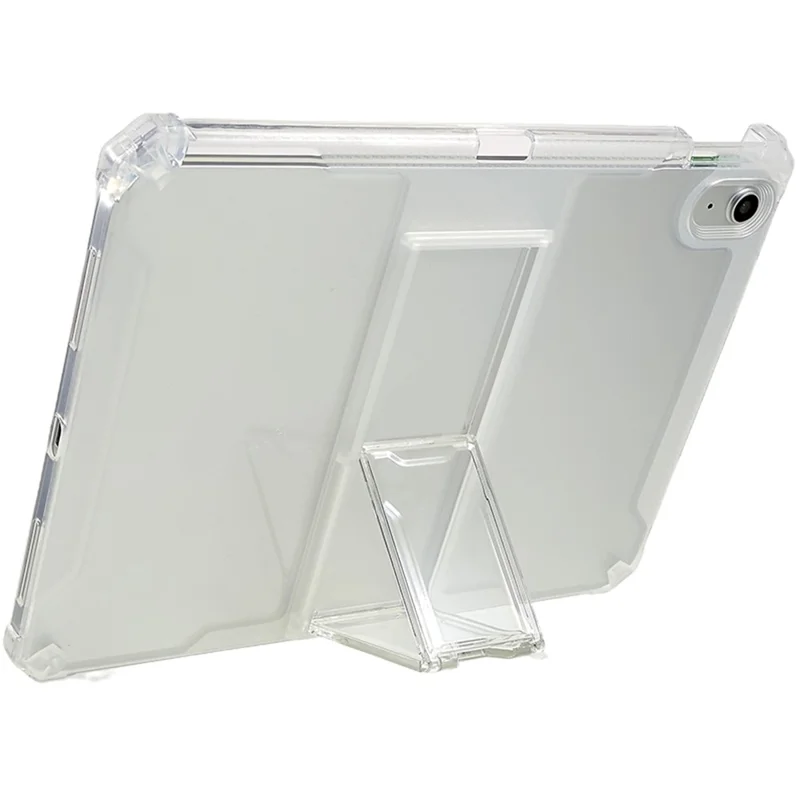 Coque de tablette transparente TPU avec support pivotant pour iPad (2025) / 10,9 (2022), housse de protection anti-chute