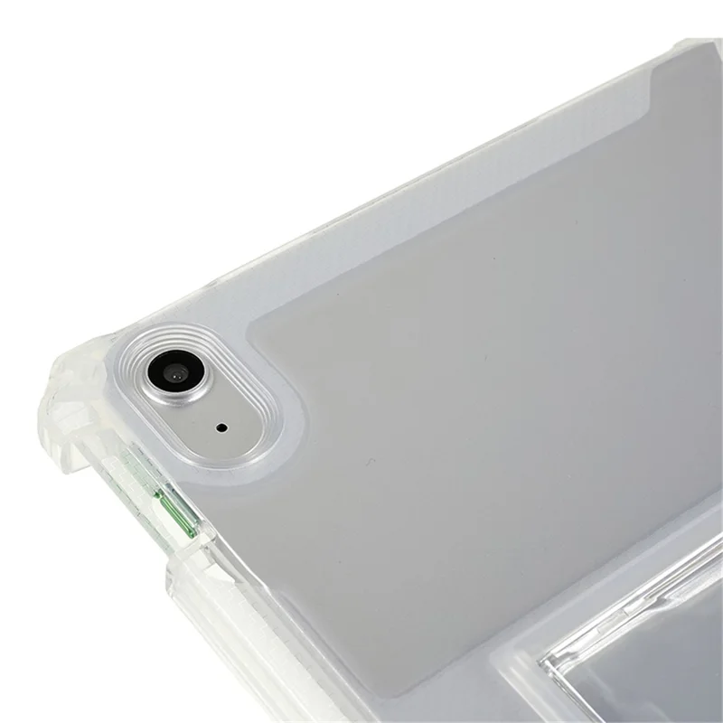 Coque de tablette transparente TPU avec support pivotant pour iPad (2025) / 10,9 (2022), housse de protection anti-chute