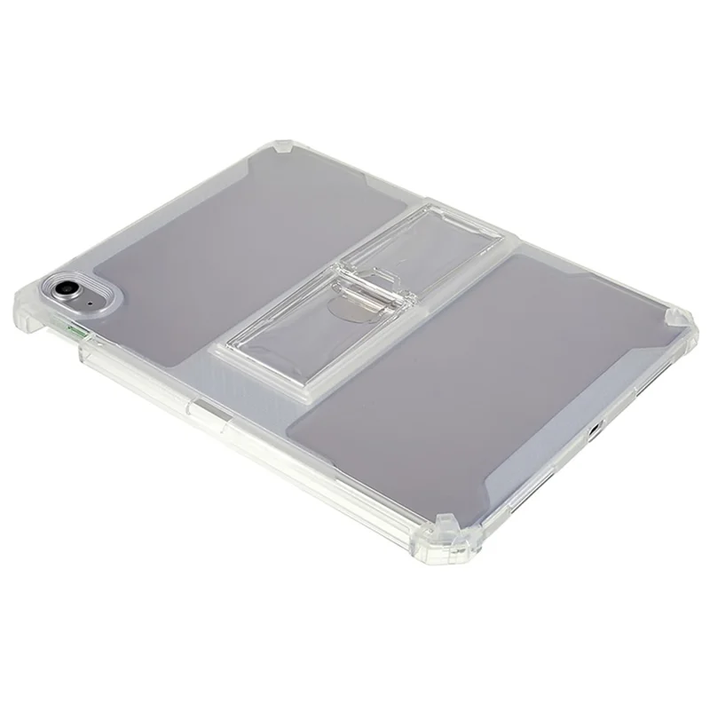 Coque de tablette transparente TPU avec support pivotant pour iPad (2025) / 10,9 (2022), housse de protection anti-chute