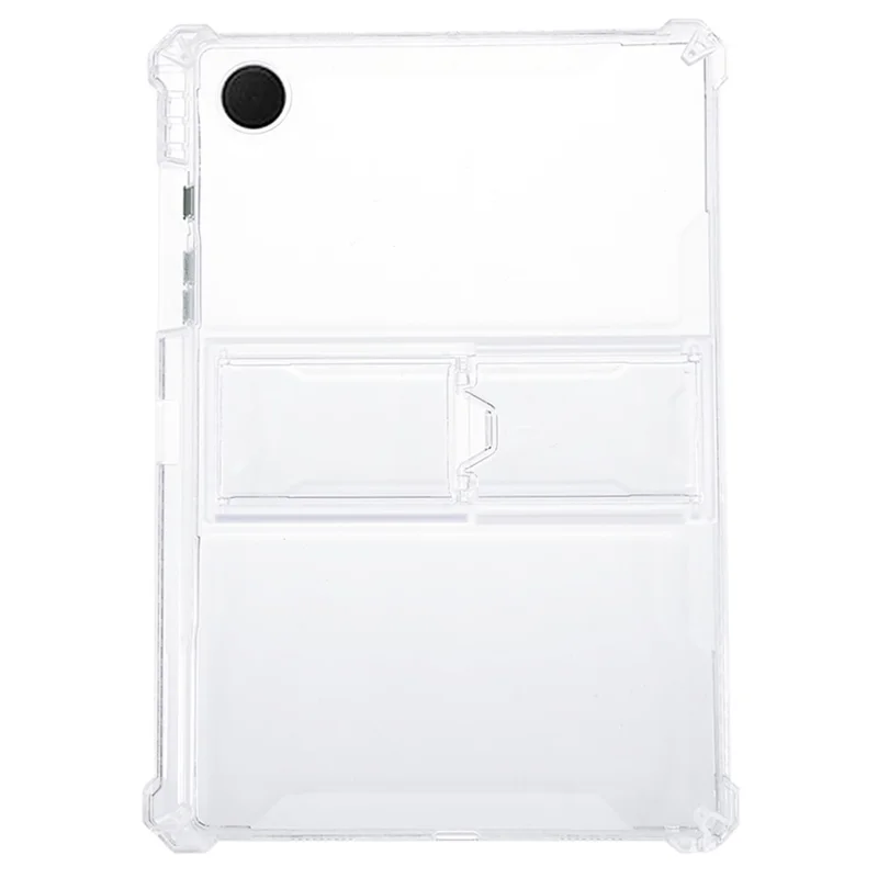 For Samsung Galaxy Tab A8 10.5 (2021) X205 / X200 Transparent TPU Protective Cover Kickstand Drop-proof Tablet Case