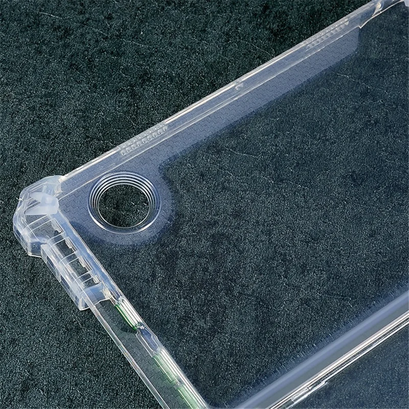 For Samsung Galaxy Tab A8 10.5 (2021) X205 / X200 Transparent TPU Protective Cover Kickstand Drop-proof Tablet Case