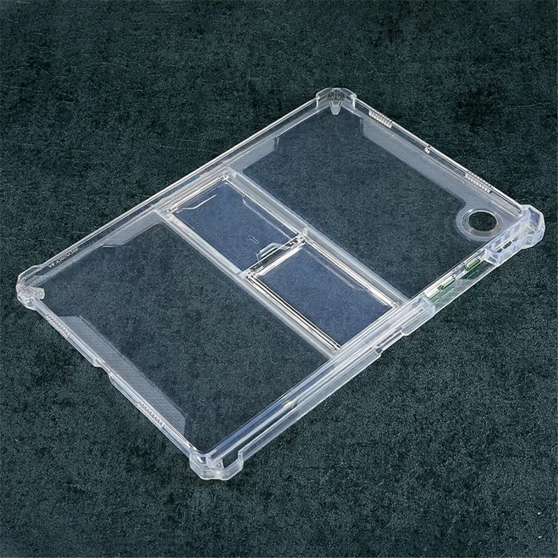 For Samsung Galaxy Tab A8 10.5 (2021) X205 / X200 Transparent TPU Protective Cover Kickstand Drop-proof Tablet Case