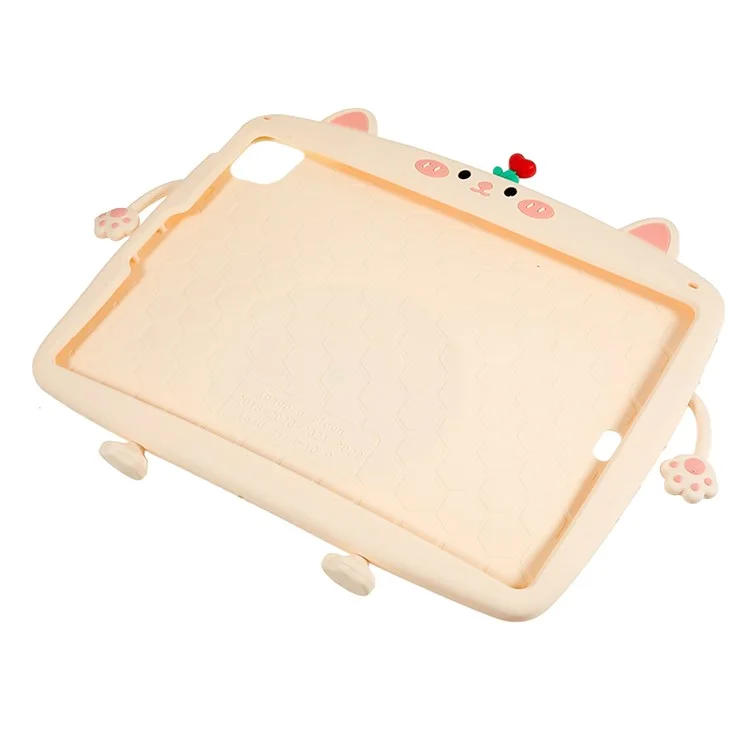 For iPad Air (2020) / (2022) / iPad Pro 11 (2018) / (2020) / (2021) / (2022) Rotary Kickstand Tablet Cover Cat Style Silicone Case