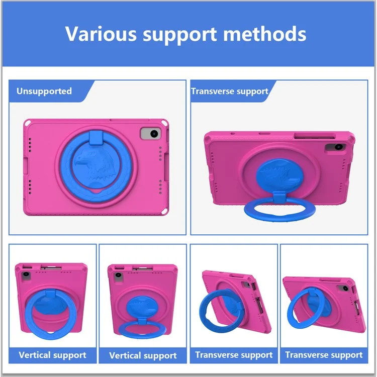 For Lenovo Tab K10 TB-X6C6F 10.3 / Huawei MatePad SE 10.4 / Samsung Galaxy Tab S6 Lite P610 / 615 / S6 Lite (2022) Tablet Case - Rose