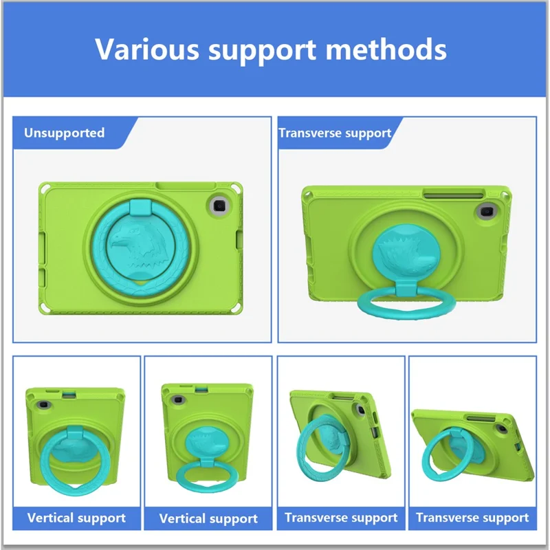 For Samsung Galaxy Tab A11 / A9 / A 8.0 (2019) SM-T290 (Wi-Fi) / SM-T295 (LTE) / Tab A7 Lite 8.7-inch (2020) T220 / T225 Tablet Cover - Green