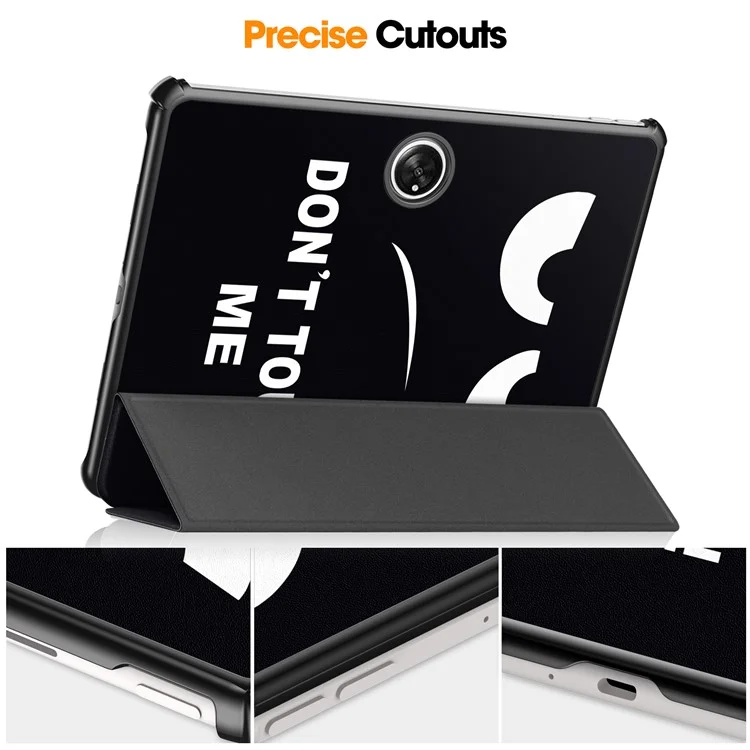 Capa para Tablet de Impressão de Padrões para OnePlus Pad, Capa de Tablet de Couro PU Dobrável em Três Partes, Suporte Anti-queda - Não Me Toque