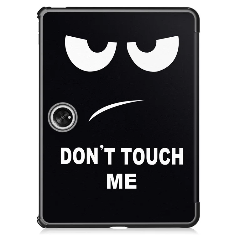 Capa para Tablet de Impressão de Padrões para OnePlus Pad, Capa de Tablet de Couro PU Dobrável em Três Partes, Suporte Anti-queda - Não Me Toque