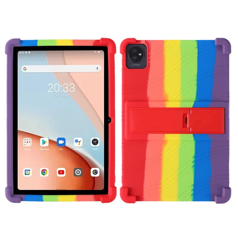For Blackview Tab 7 WiFi Anti-Scratch Tablet Protective Cover Shockproof Silicone Case with Kickstand - Multi-color