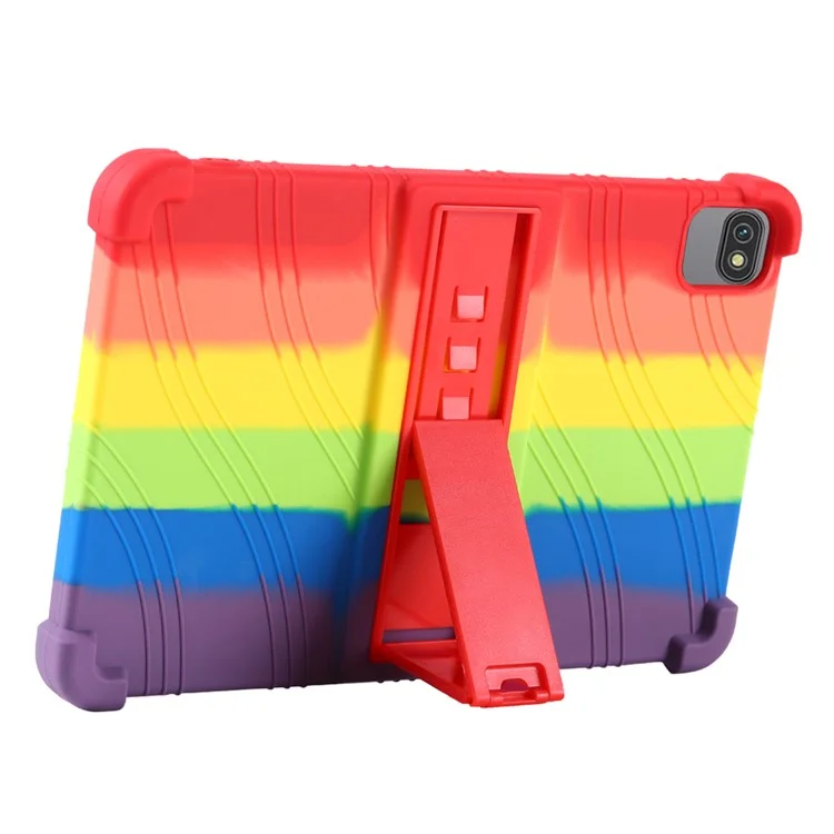 For Blackview Oscal Pad 10 Silicone Tablet Cover Kickstand Design Drop Resistant Protective Case - Multi-color