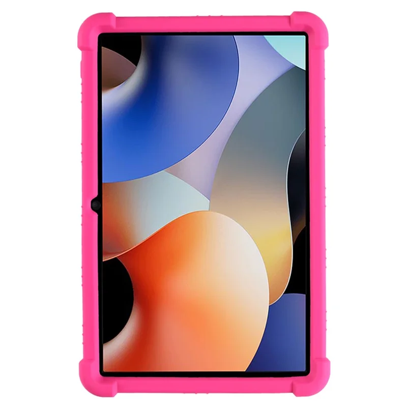 Für Blackview Oscal Pad 10 Silikon-Tablet-Cover, Ständer-Design, stoßfest, schützende Hülle - Rose