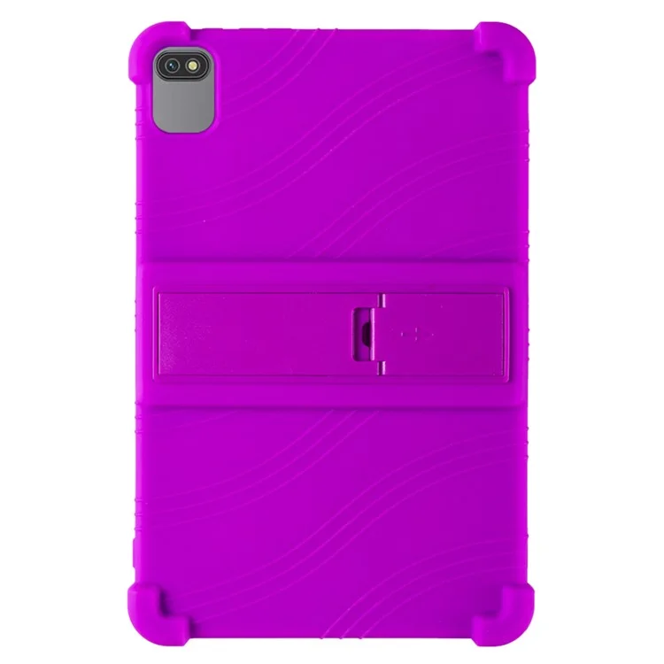 For Blackview Oscal Pad 10 Silicone Tablet Cover Kickstand Design Drop Resistant Protective Case - Purple