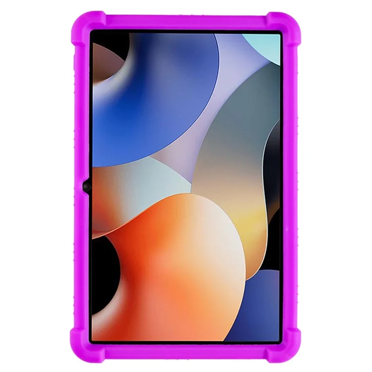 For Blackview Oscal Pad 10 Silicone Tablet Cover Kickstand Design Drop Resistant Protective Case - Purple