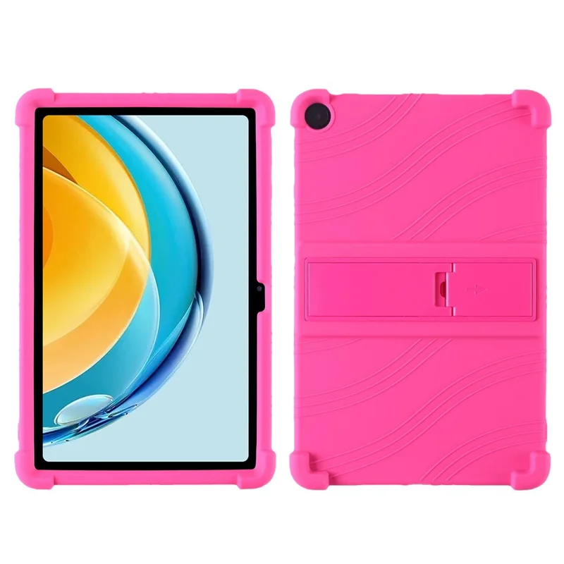 Für Huawei MatePad SE 10.4 Zoll 2022 Stoßfeste Tablet-Hülle, weiche Silikon-Hülle mit Ständer - Rose