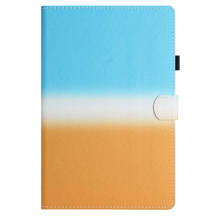 For Amazon Fire HD 10 (2021) / HD 10 Plus (2021) Protective Case Tablet PU Leather Cover with Card Holder - Blue Orange Gradient