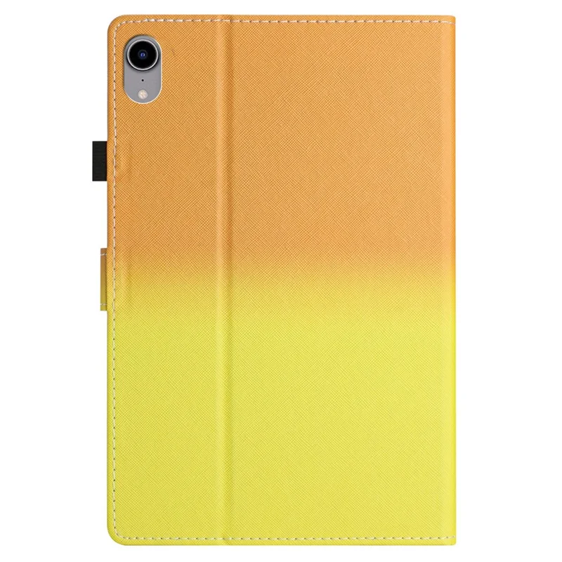 PU Leather Cover for iPad mini (2024) / mini (2021) Case Anti-Scratch Shockproof Tablet Shell with Card Holder - Orange Yellow Gradient