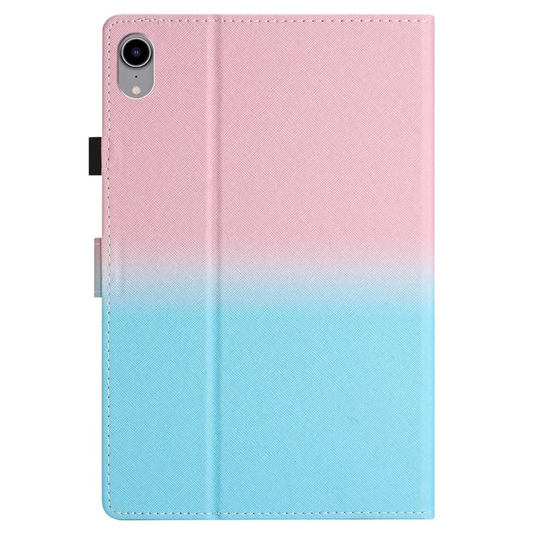 Für iPad Pro 11 (2018) / (2020) / iPad Air (2020) / (2022) Gradient PU Ledertasche Kartenfach Ständer Folio Smart Cover - Pink Blue Gradient