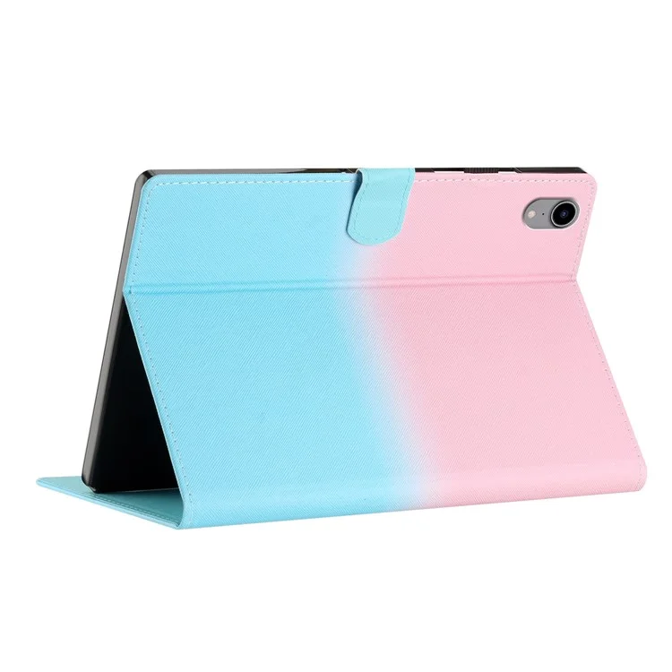 Für iPad Pro 11 (2018) / (2020) / iPad Air (2020) / (2022) Gradient PU Ledertasche Kartenfach Ständer Folio Smart Cover - Pink Blue Gradient