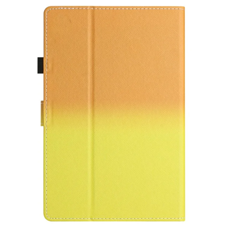 Für Amazon Kindle 11. Gen (2022) Stitching Line Gradient PU Leder -abdeckkartenhalter Tablet Hülle - Orange / Gelb