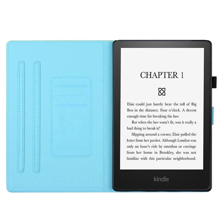 Für Amazon Kindle 11. Gen (2022) Stitching Line Gradient PU Leder -abdeckkartenhalter Tablet Hülle - Orange / Gelb