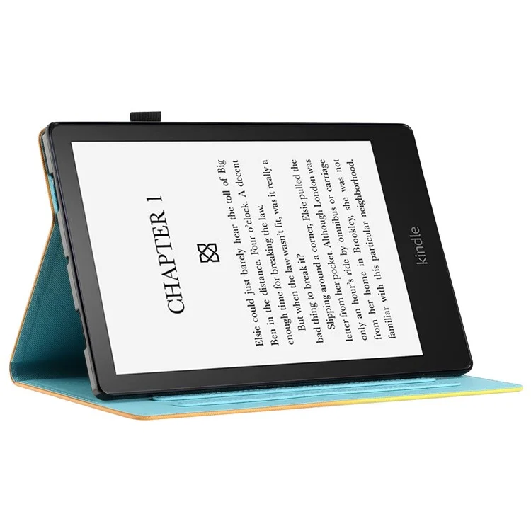 Für Amazon Kindle 11. Gen (2022) Stitching Line Gradient PU Leder -abdeckkartenhalter Tablet Hülle - Orange / Gelb
