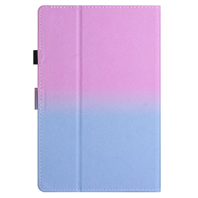 Per Amazon Kindle 11a Gen (2022) Linee di cucitura Gradient PU Leather Stand Cover Card Holder Tablet Case - Viola / Blu