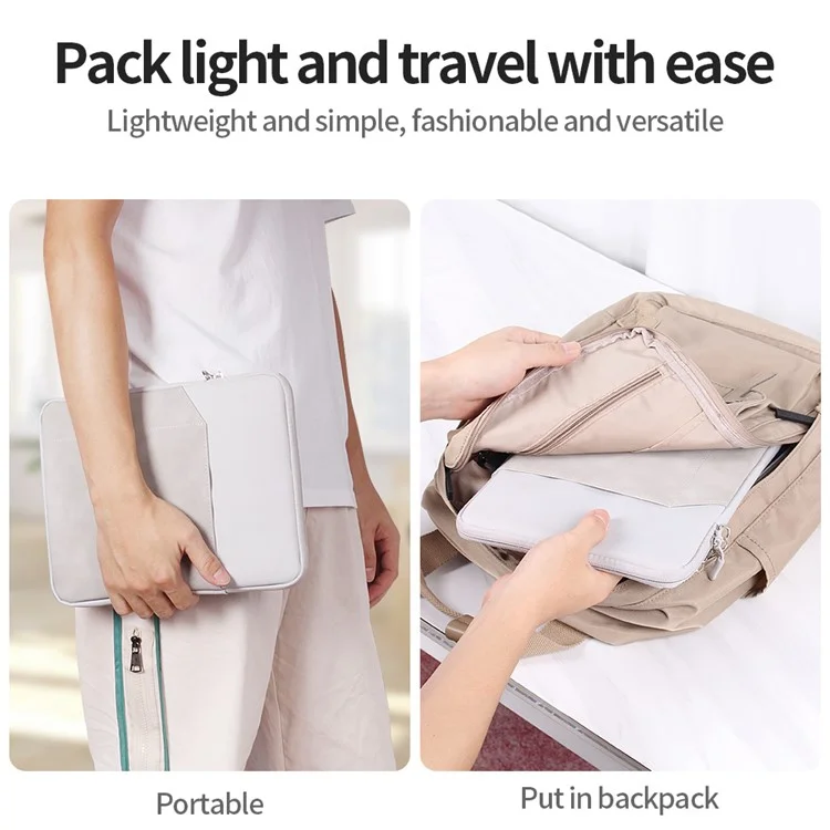 For iPad 9.7-11inch Tablet Shockproof Protective Bag Portable Carrying Case with Lanyard - Dark Grey