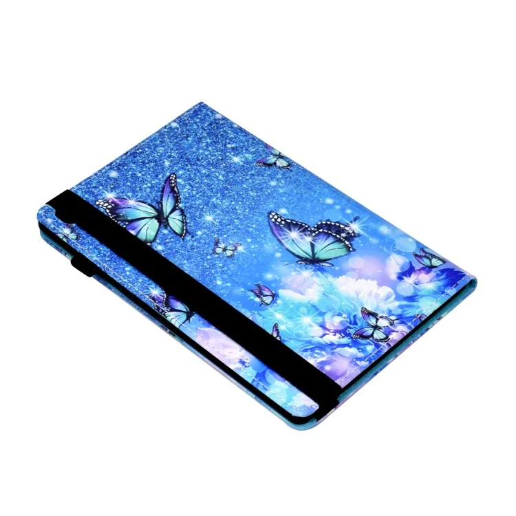 For Samsung Galaxy Tab S6 Lite (2024) / S6 Lite (2022) / S6 Lite (2020) Pattern Printing Tablet Stand Case Leather Cover - Flower and Butterfly