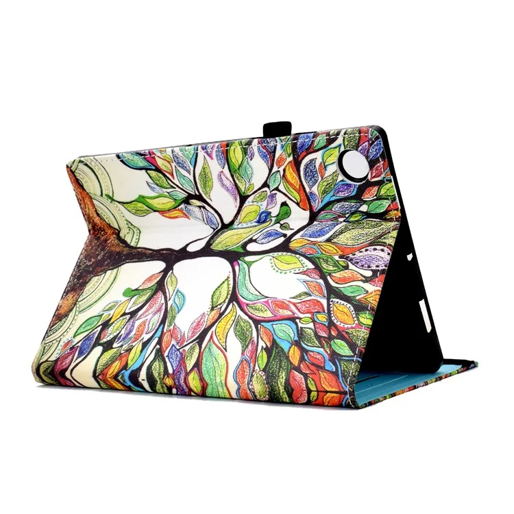 Custodia con supporto per stampa di pattern per Huawei MatePad T 10S da 10,1 pollici / MatePad T 10 da 9,7 pollici, antiurto, con fascia elastica - Albero della vita