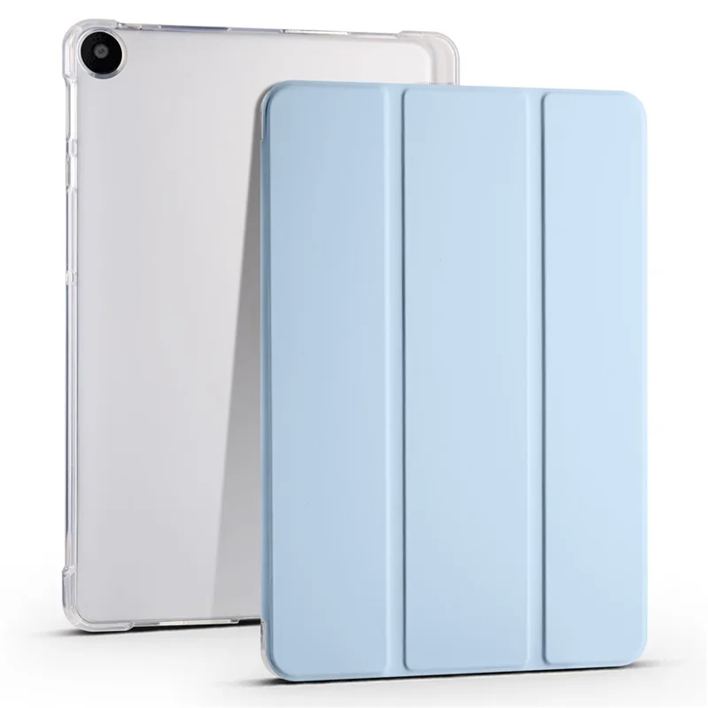 Para Huawei MatePad SE 10.4-inch Case Tri-Fold Stand Tablet PU Leather Cover com Slot Pencil - Azul