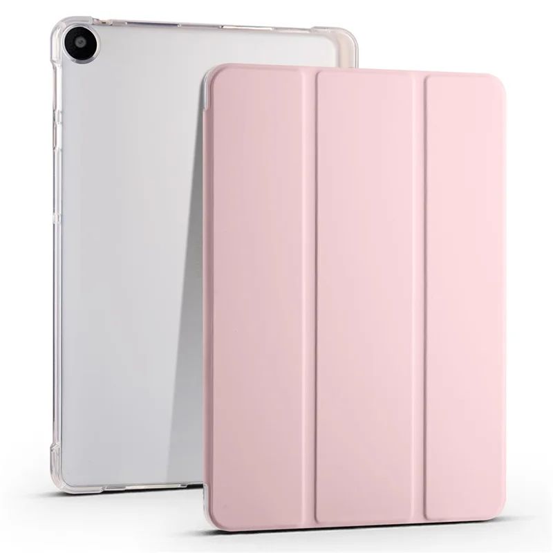 Чехол для планшета Huawei MatePad SE 10.4 дюйма, трехстворчатая подставка, PU-кожа с отделением для карандаша - розовый