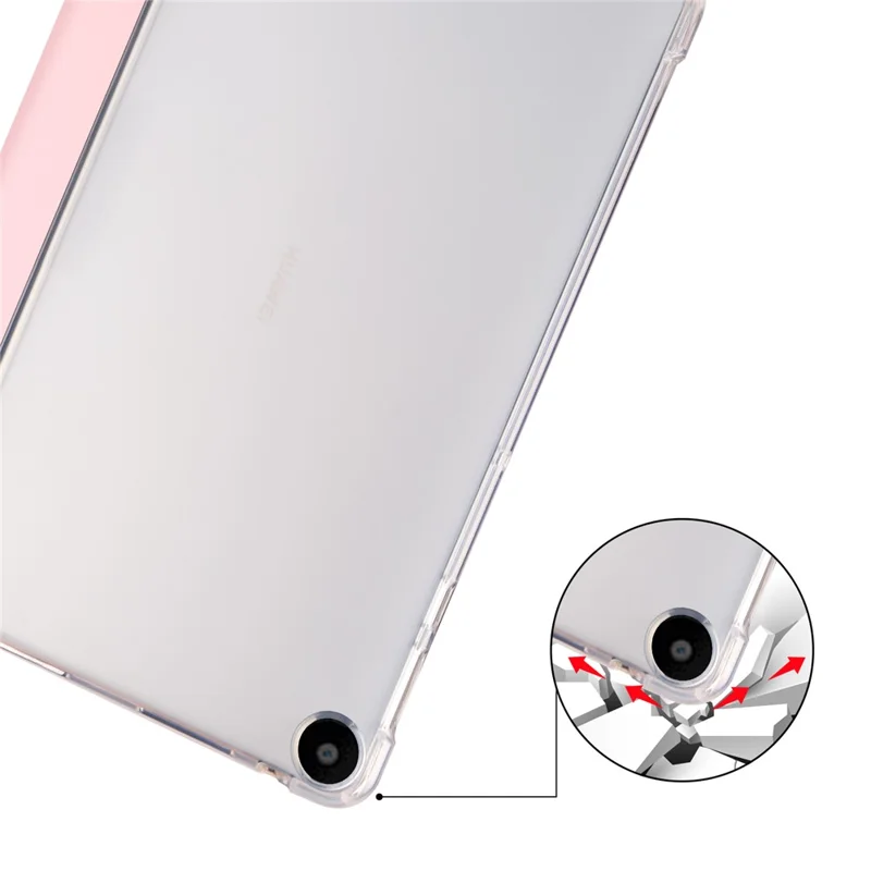 Чехол для планшета Huawei MatePad SE 10.4 дюйма, трехстворчатая подставка, PU-кожа с отделением для карандаша - розовый