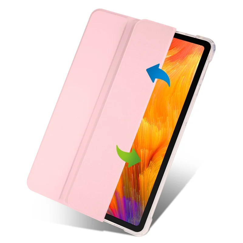 Чехол для планшета Huawei MatePad SE 10.4 дюйма, трехстворчатая подставка, PU-кожа с отделением для карандаша - розовый