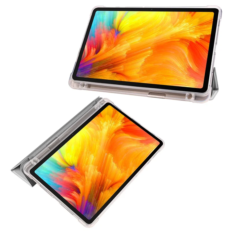 Для Huawei MatePad SE 10.4-дюймовый чехол с подставкой Tri-Fold Stand Tablet PU Leather Cover с отсеком для карандаша - Серый