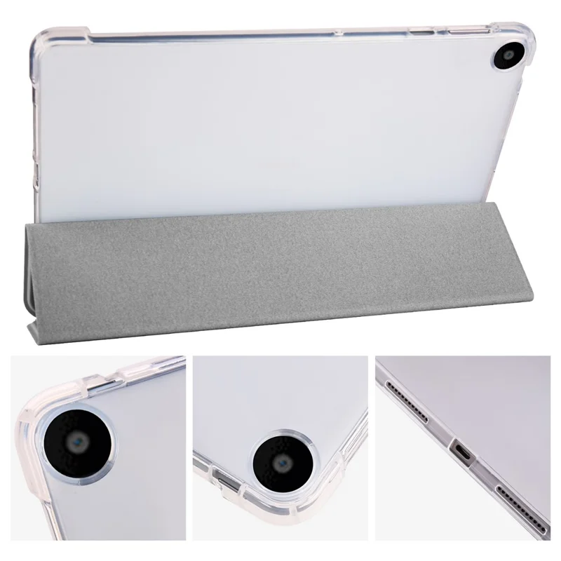 Для Huawei MatePad SE 10.4-дюймовый чехол с подставкой Tri-Fold Stand Tablet PU Leather Cover с отсеком для карандаша - Серый