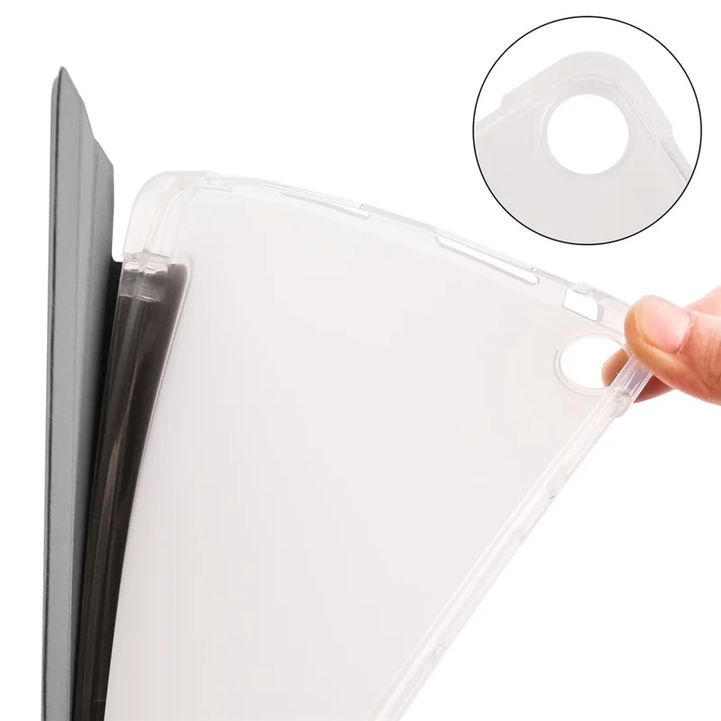 Для Huawei MatePad SE 10.4-дюймовый чехол с подставкой Tri-Fold Stand Tablet PU Leather Cover с отсеком для карандаша - Серый