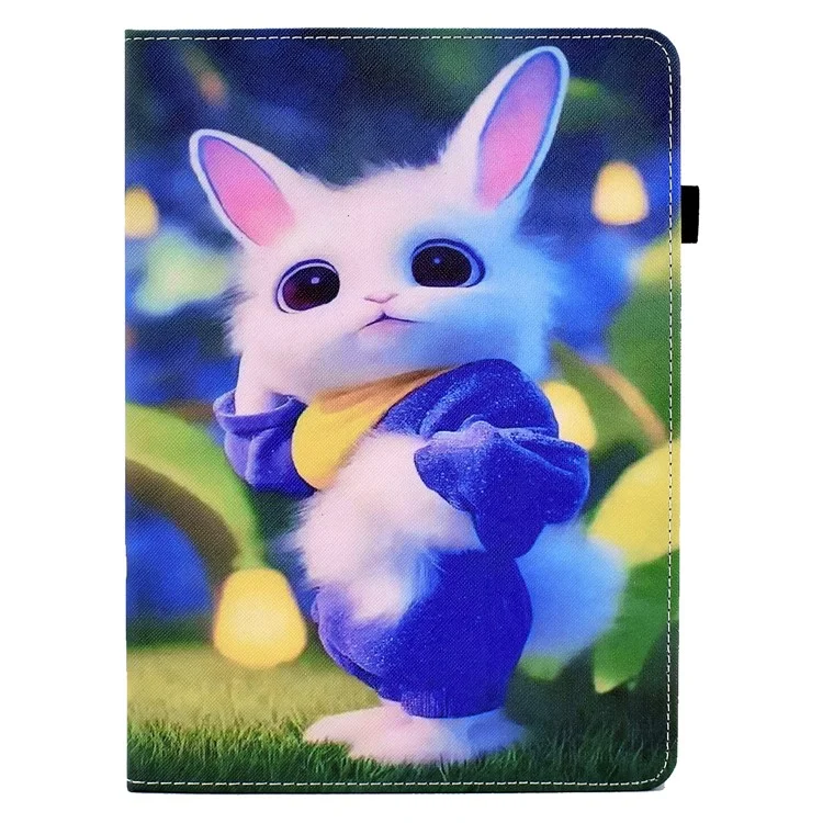 For iPad Air 11 (2025) / (2024) / Pro 11 (2018) / (2020) / Air (2020) / (2022) Tablet Case PU Leather Stand - Cute Rabbit