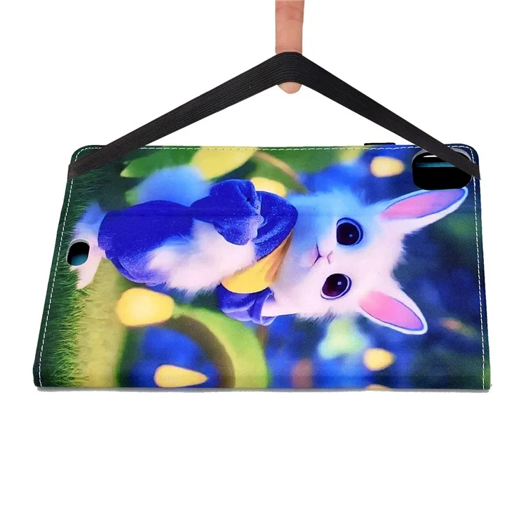 For iPad Air 11 (2025) / (2024) / Pro 11 (2018) / (2020) / Air (2020) / (2022) Tablet Case PU Leather Stand - Cute Rabbit