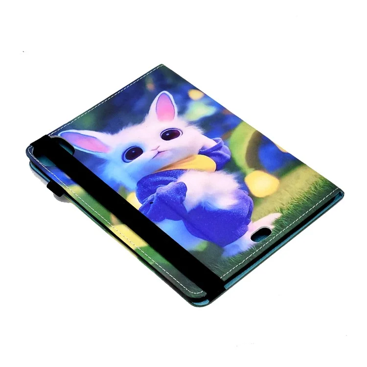 For iPad Air 11 (2025) / (2024) / Pro 11 (2018) / (2020) / Air (2020) / (2022) Tablet Case PU Leather Stand - Cute Rabbit