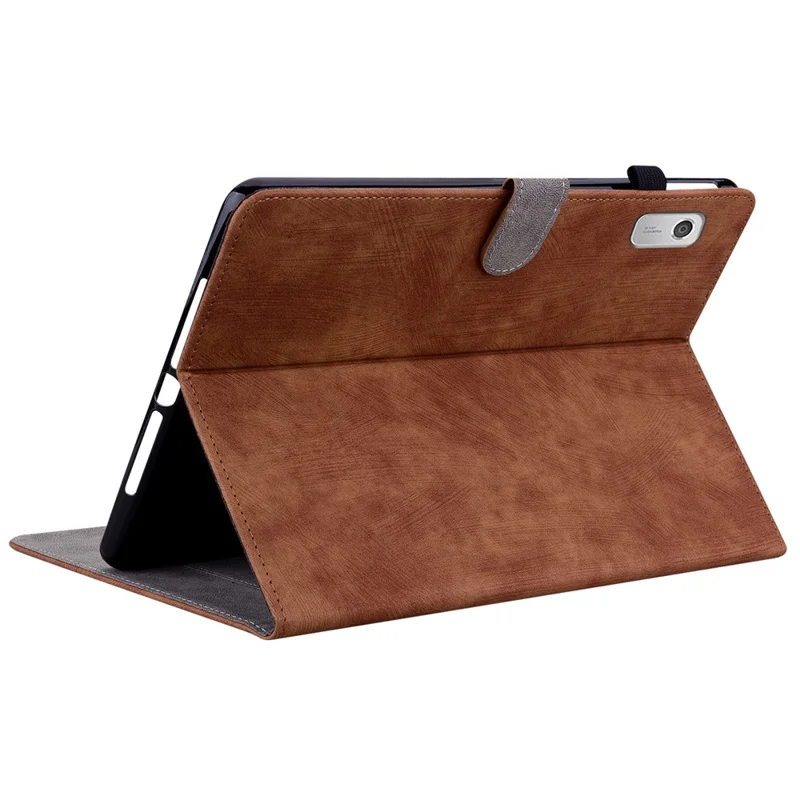 PU Leather Case for Lenovo Tab M9 TB-310FU Cute Tiger Pattern Tablet Protective Sleeve with Stand / Card Holder - Purple