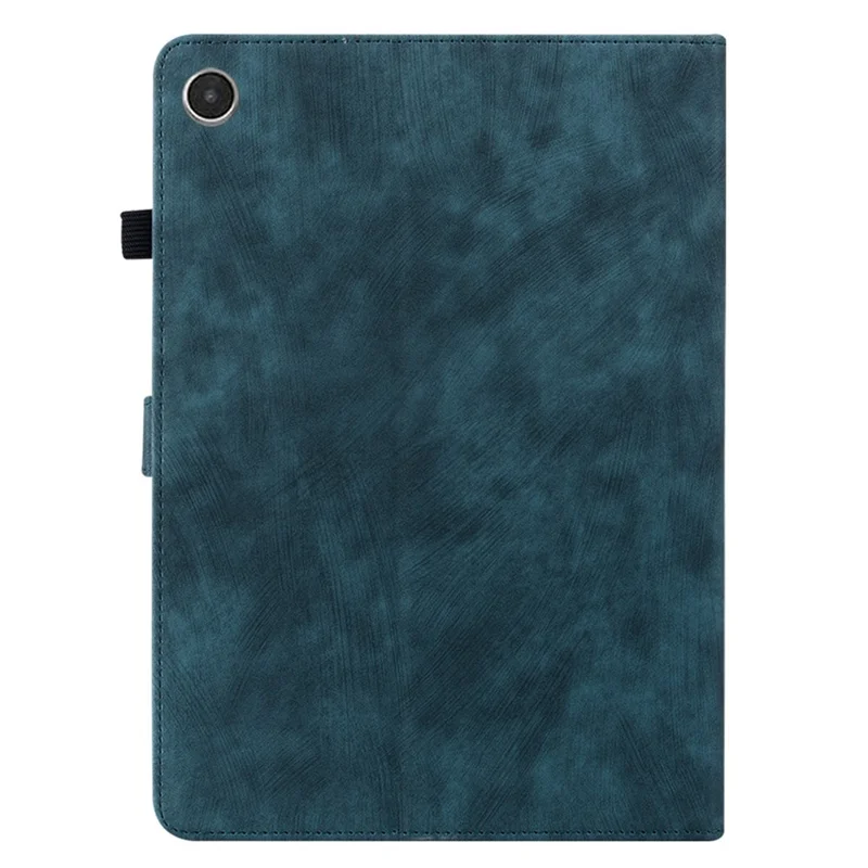 For Lenovo Tab M8 (4th Gen) 2024 TB-301XU / M8 (4th Gen) 2023 TB-300FU PU Leather Tablet Case Cute Tiger Pattern Stand Cover - Dark Blue