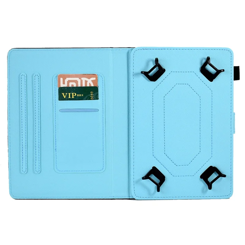 Universal Case for 9.5-10.5 inch Tablet Leather Flip Cover Pattern Printed Anti-Drop Shockproof Case - Skull