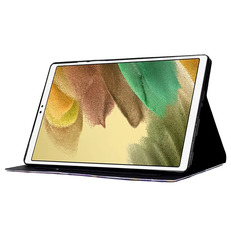 Чехол для планшета Samsung Galaxy Tab A7 Lite 8,7 дюйма T220 / T225 с узором, напечатанным на кожаной обложке с отделениями для карт - Knitted Strip