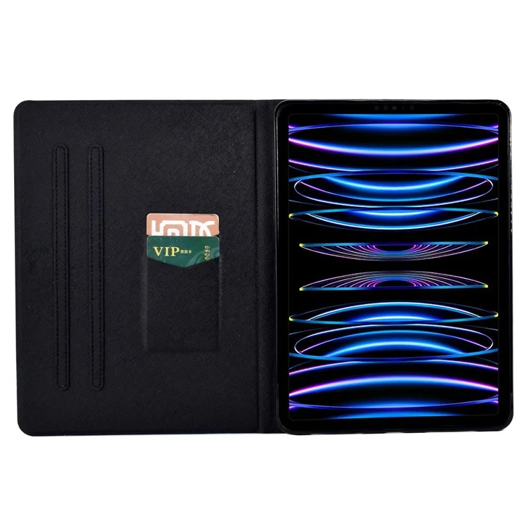 Pour iPad Pro 11 (2020) / (2021) / (2022) / iPad Air 11 (2024) / Air (2020) / (2022) Housse en cuir PU avec motif imprimé - Girafe