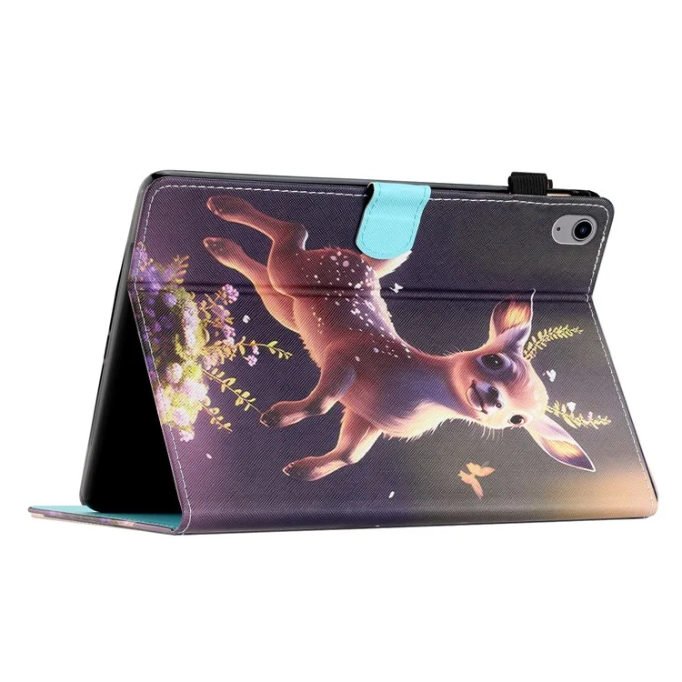 PU Leather Flip Cover for iPad mini (2024) / mini (2021) Case Pattern Printing Shockproof Case with Card Slots, Pencil Holder - Deer