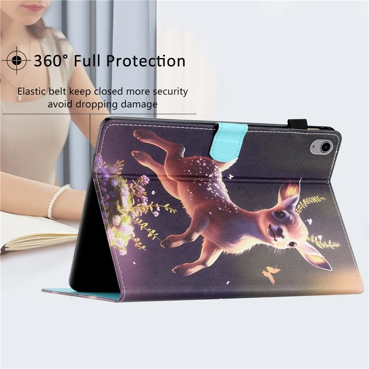 PU Leather Flip Cover for iPad mini (2024) / mini (2021) Case Pattern Printing Shockproof Case with Card Slots, Pencil Holder - Deer