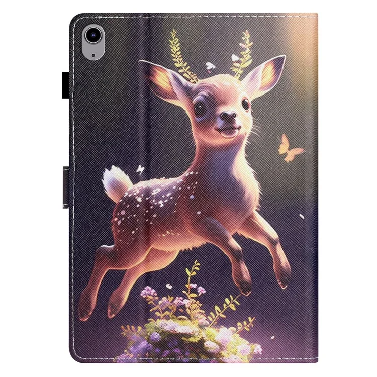 PU Leather Flip Cover for iPad mini (2024) / mini (2021) Case Pattern Printing Shockproof Case with Card Slots, Pencil Holder - Deer